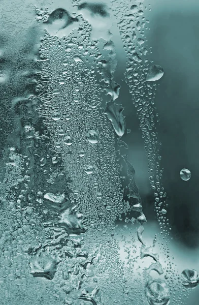 Gotas de agua y textura de helada — Foto de Stock