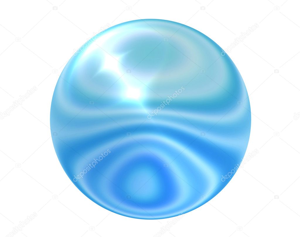 Transparent blue sphere