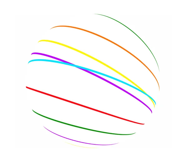 Absztrakt színes vonalak gömb — Stock Fotó