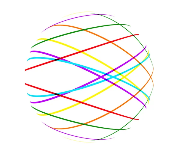 抽象的な色線ボール — ストック写真