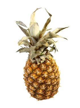 Beyaz üstüne ananas