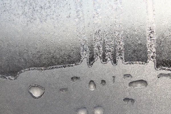 Frosty mönster på glas — Stockfoto