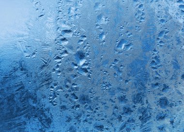 Frozen water drops on window clipart