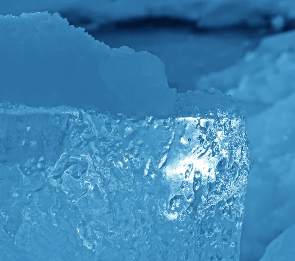Natural blue ice and snow — Stock Photo, Image