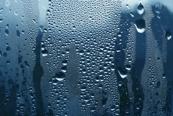Gotas de água em vidro — Fotografia de Stock
