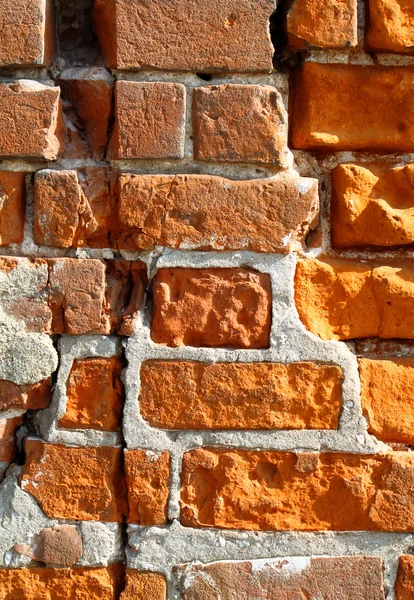 Muro di mattoni molto vecchio — Foto Stock