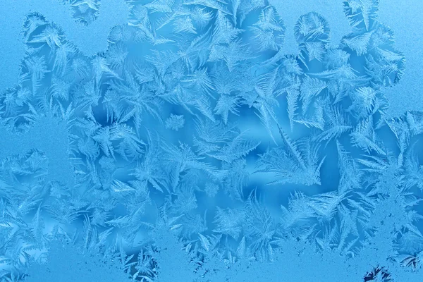 Wzory lodu na szkle zimowym — Zdjęcie stockowe