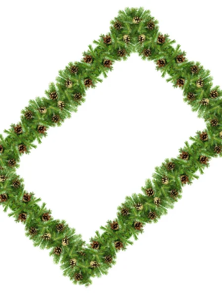 Kerstmis groen kader — Stockfoto