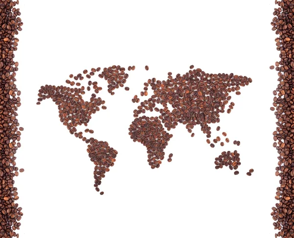 Mapa de café — Stockfoto