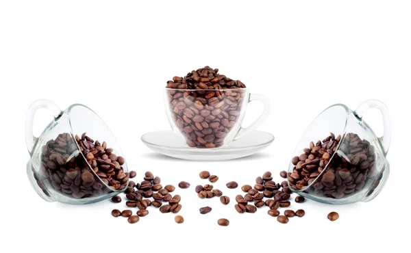 Braune geröstete Kaffeebohnen — Stockfoto
