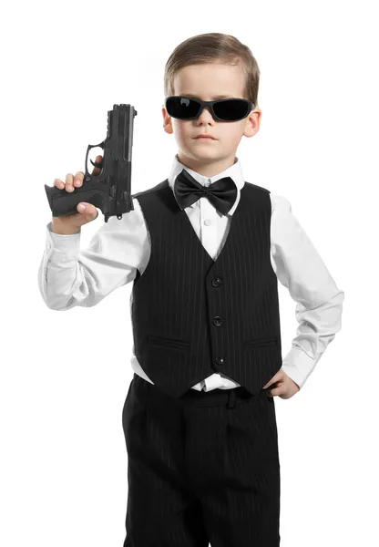เด็กชายที่มีอาวุธ — ภาพถ่ายสต็อก