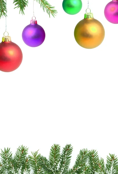 Zweige mit einem Weihnachtsspielzeug — Stockfoto
