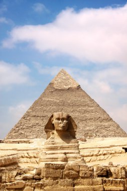 Sphinx and the Great Pyramid clipart