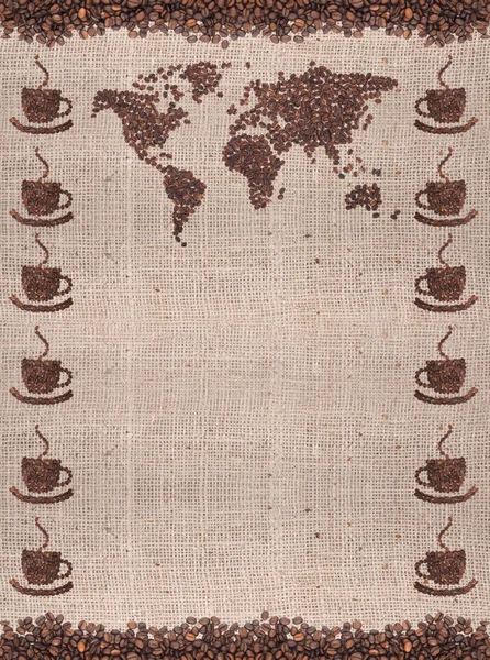 Mapa del café —  Fotos de Stock
