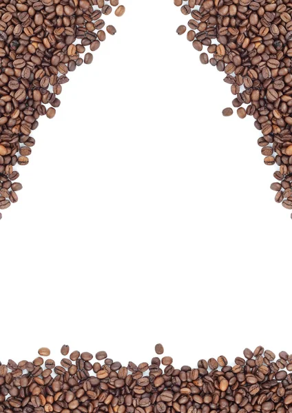 Hnědá pražená kávová zrna — Stock fotografie