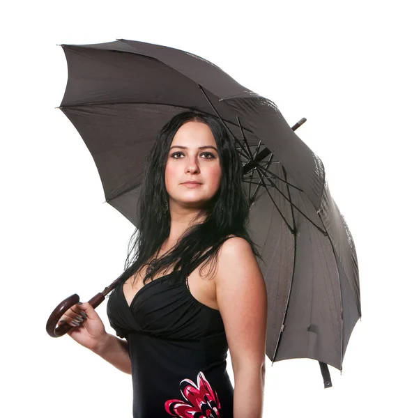 Woman with an umbrella — Stock Photo, Image