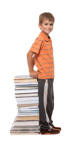 少年と書籍 — ストック写真