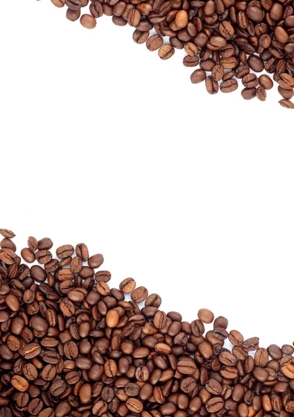 Bruna rostade kaffebönor — Stockfoto