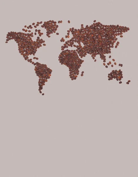 Coffee map — Stock Photo, Image