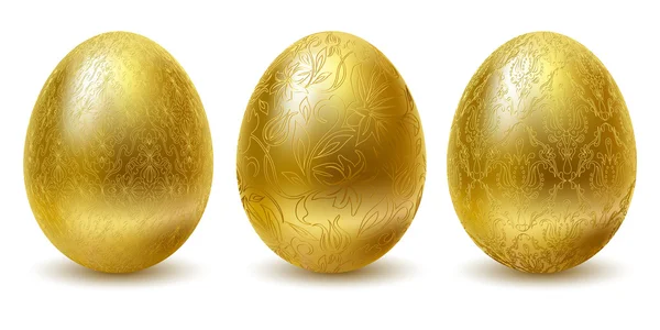 Set di uova d'oro . — Vettoriale Stock