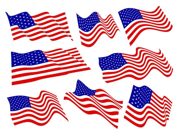 Американські прапори . — стоковий вектор