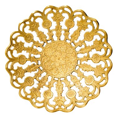 Golden plate. clipart