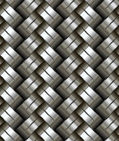 Geweven metalen naadloze patroon. — Stockvector
