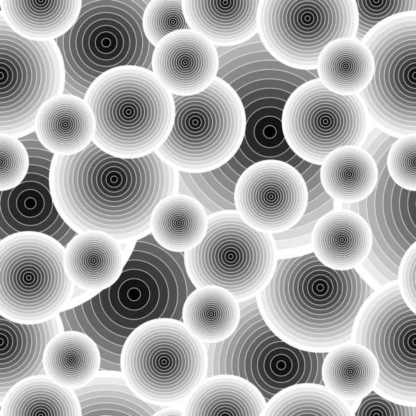 Konzentrische Kreise nahtloses Muster. — Stockvektor