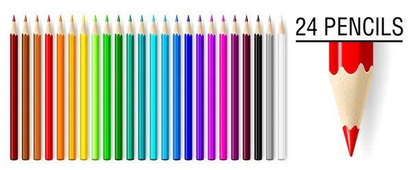 Set crayons . — Image vectorielle