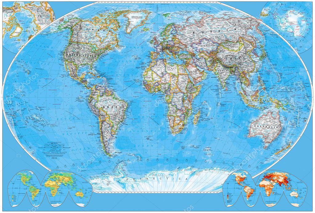 Political map of the world — Stock Photo © parfta #3347305