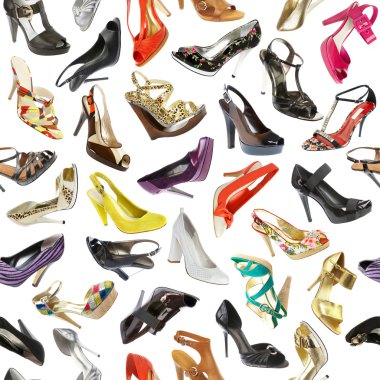 Seamless background from shoes clipart