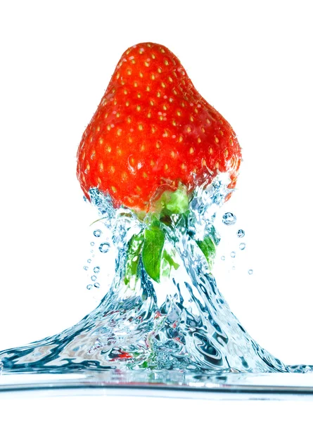 Φράουλα και νερό — Φωτογραφία Αρχείου