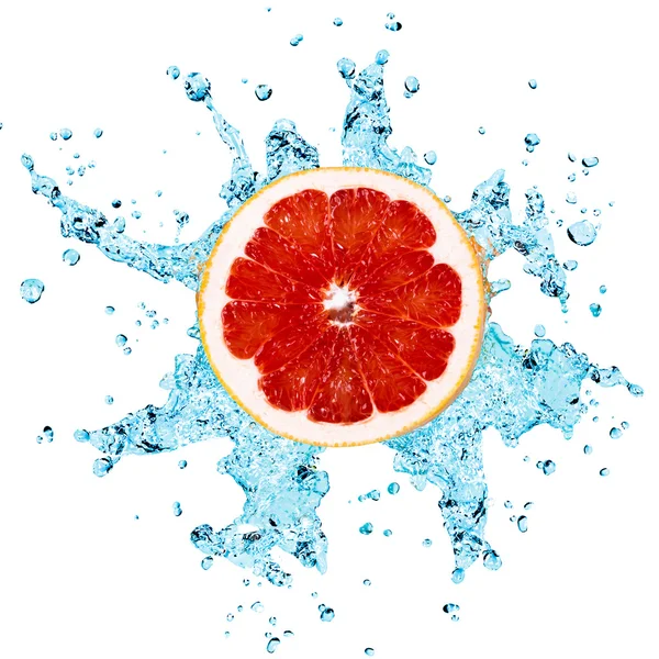 Grapefruit and water — Stock Photo, Image