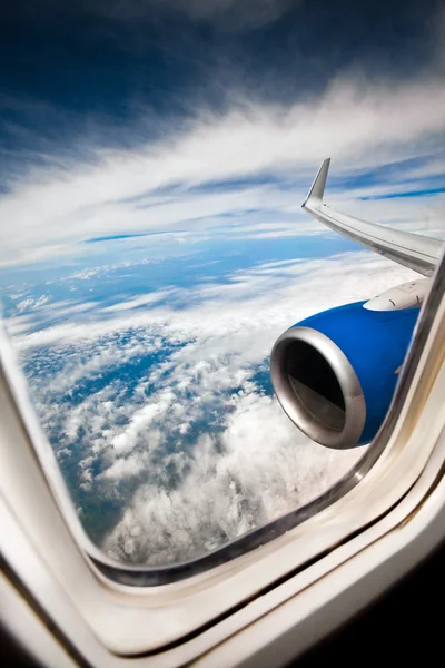 Okno letadla — Stock fotografie