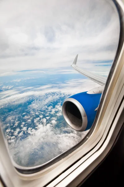 Okno letadla — Stock fotografie