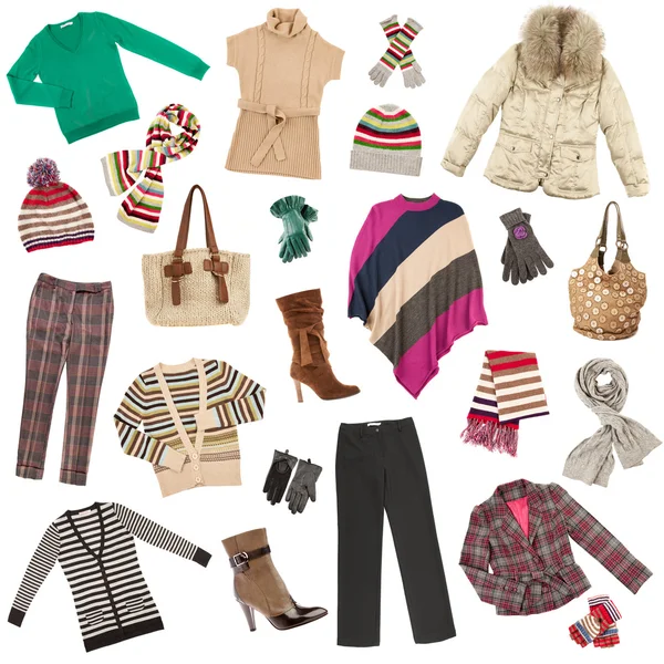 I vestiti della signora. Vestiti caldi invernali — Foto Stock