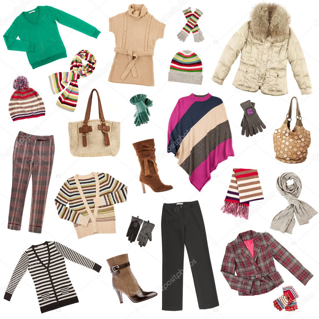 Lady's clothes. Winter warm clothes