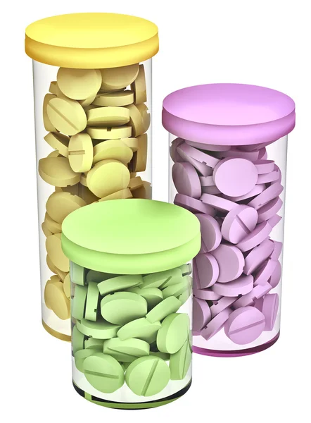 Tubes with pills — Stock Photo, Image