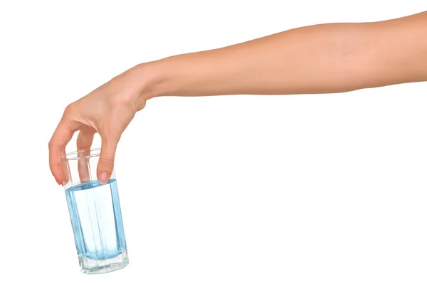 Glas med blått vatten — Stockfoto