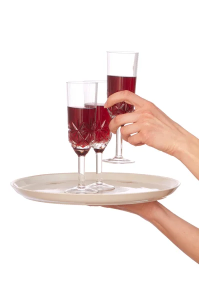 Три бокала шампанского — стоковое фото