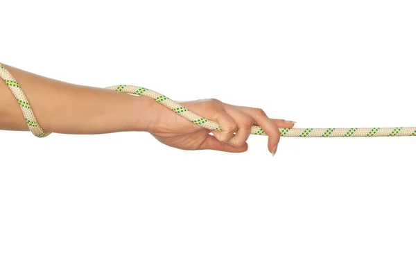 Puxar de uma corda — Fotografia de Stock