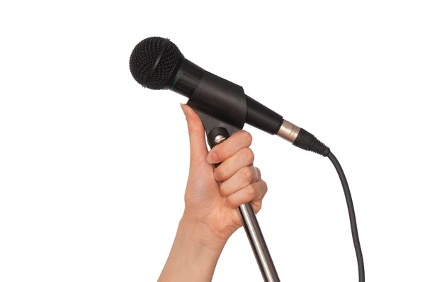 Microfone preto — Fotografia de Stock