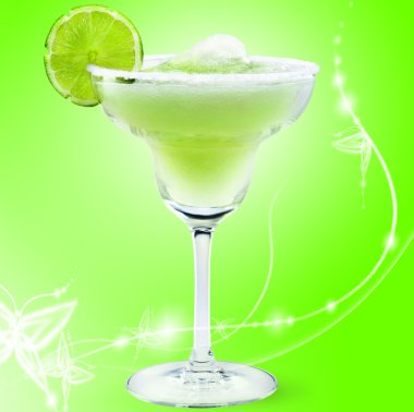 Margaritas with lime clipart