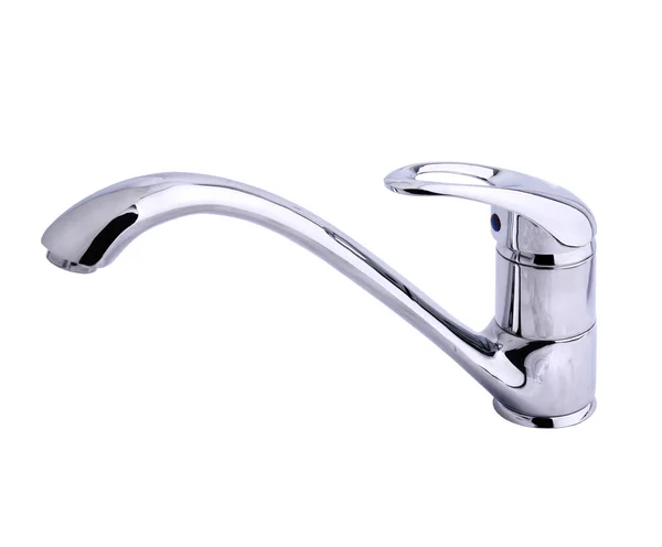 Modern stainless steel tap. Isolated on white background — Stock Photo, Image