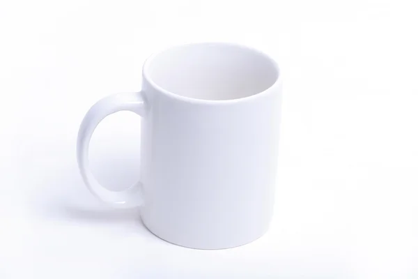 Λευκό τσάι Κύπελλο το φως κλειδί σε άσπρο φόντο — Φωτογραφία Αρχείου