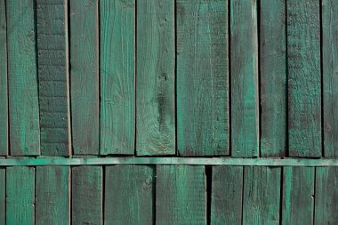 Old wooden wall of a green shade clipart