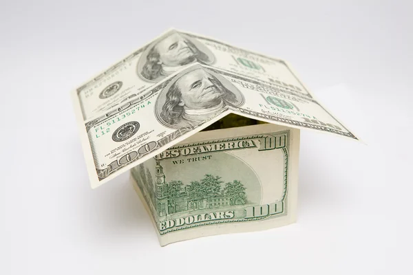 Money House 100 American Dollars Soft Focus — Stock Photo, Image