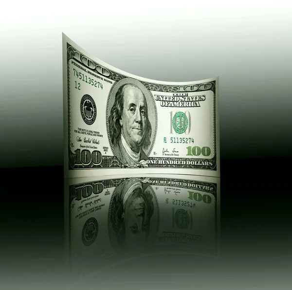 Peníze 100 Amerických Dolarů — Stock fotografie