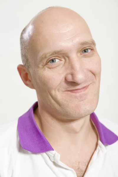 Portrait of happy smiling bald man — Stock Photo, Image