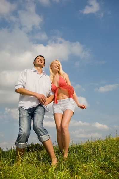 Happy Young Love Couple — Stock Photo, Image